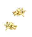 Crystal Leaf Silver Stud Earring STS-6566